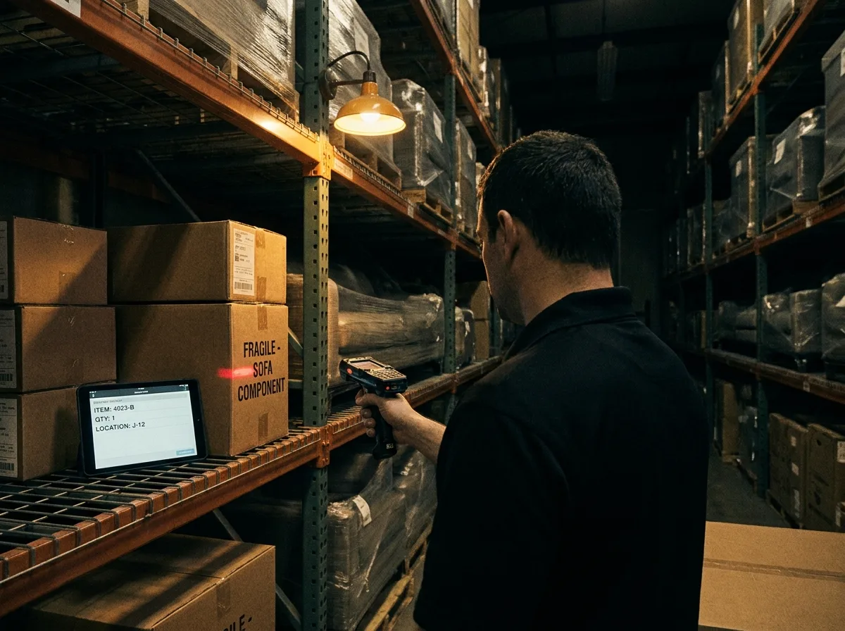 Warehouse storage and furniture logistics operation